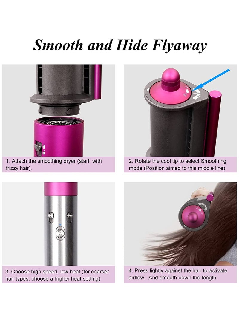 SYOSI Anti-Flight Attachment Nozzle, Fly Away Attachment Nozzle, Anti-Flight Smoothing Dryer Accessories Gift for Women Compatible with Dyson Airwrap Styler HS01 HS05 - Image 4