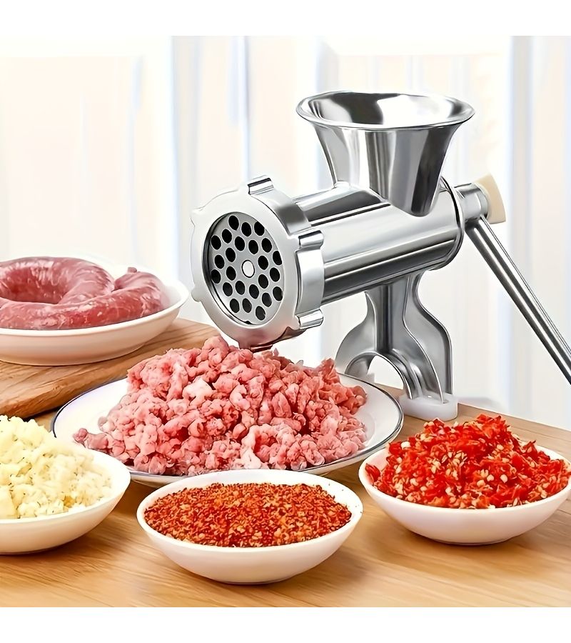 For Noon Meat Grinder Hand Crank Vegetable Spice Mill Primary Color Clamp On Table Heavy Duty Manual - Image 1