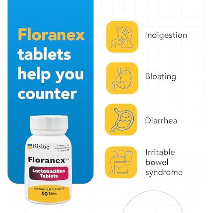 Rising Health - Floranex Tablets - Lactobacillus Probiotic Dietary Supplements - 50 Tablets - Image 4