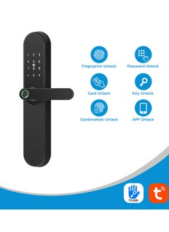 Sharpdo Smart Fingerprint Electronic Door Lock, Fingerprint/Card/Key/Password/Bluetooth, Suitable for Home, Apartment, Office, Hotel  - Image 2