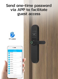 Sharpdo Smart Fingerprint Electronic Door Lock, Fingerprint/Card/Key/Password/Bluetooth, Suitable for Home, Apartment, Office, Hotel  - Image 4