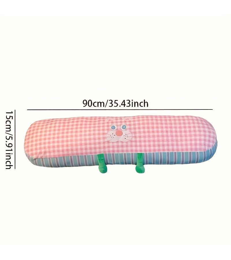 Pink Color Ultra Soft Animal Pattern Rectangular Sleep Aid Pillow - Image 3