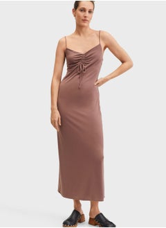 Strappy Ruched Detail Dress
