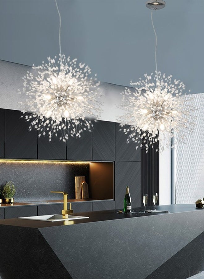 8 Head Modern Dandelion Crystal Chandelier Gold Head Bedroom Dining Room aisle Lighting - Image 4