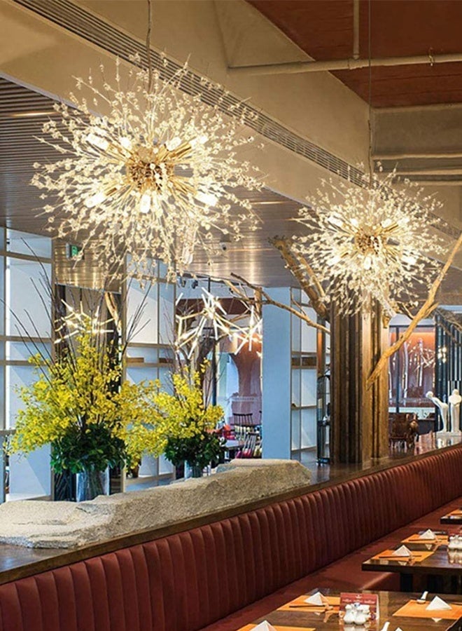 8 Head Modern Dandelion Crystal Chandelier Gold Head Bedroom Dining Room aisle Lighting - Image 5