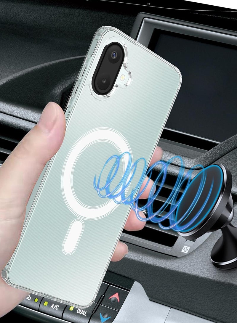 Wtech Samsung Galaxy A07 4G 2025 Magnetic Case, Slim Transparent Flexible TPU Shockproof Magsafe Back Phone Case (MCTPTN) - Clear - Image 5