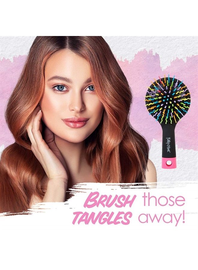 Punky Hair Brush and Hair Detangler with Mirror, Tackles Snarls, Knots, and Tangles without Pulling Or Painful Snagging - Image 2
