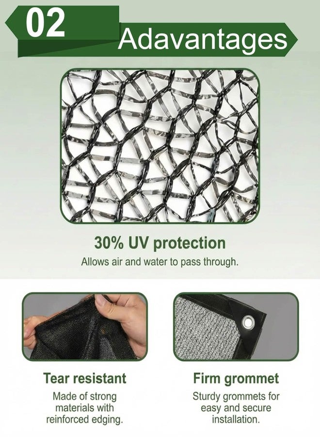 vensovo 30% Sunblock Shade Cloth Net Black Resistant - 8x12 Ft Garden Shade Mesh Tarp for Plant Cover, Greenhouse, Chicken Coop, Tomatoes, Plants… - Image 3