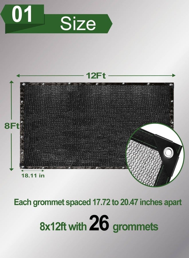 vensovo 30% Sunblock Shade Cloth Net Black Resistant - 8x12 Ft Garden Shade Mesh Tarp for Plant Cover, Greenhouse, Chicken Coop, Tomatoes, Plants… - Image 2