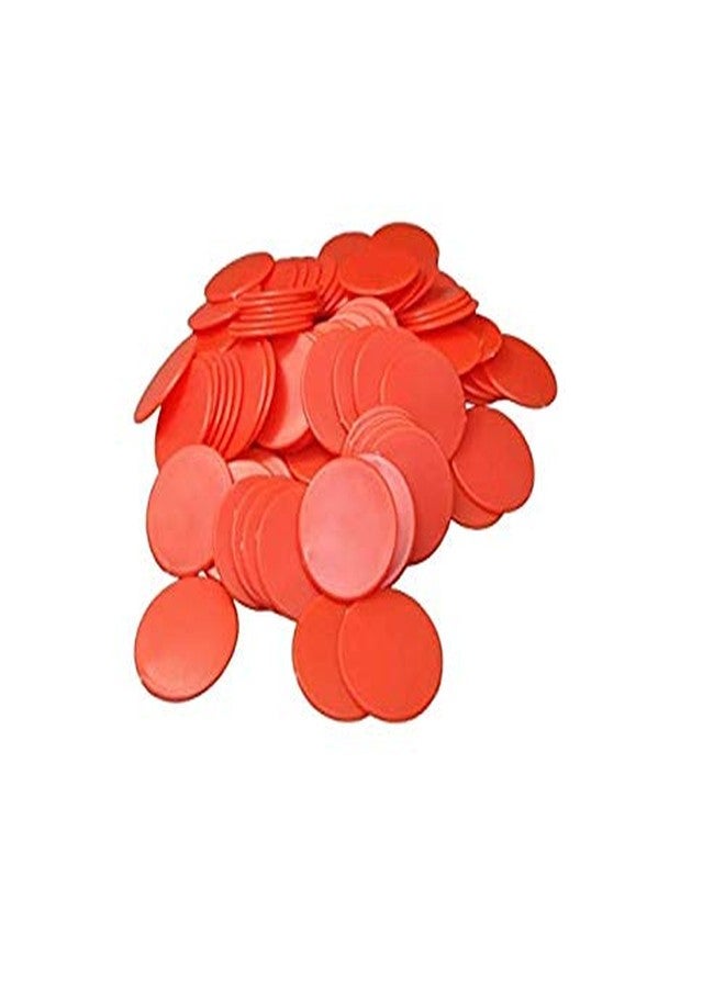 morel Plastic Plain Token Coin, Chips for Board Games, Round Shape Plastic Token (100 Coin) Multicolor - Image 1