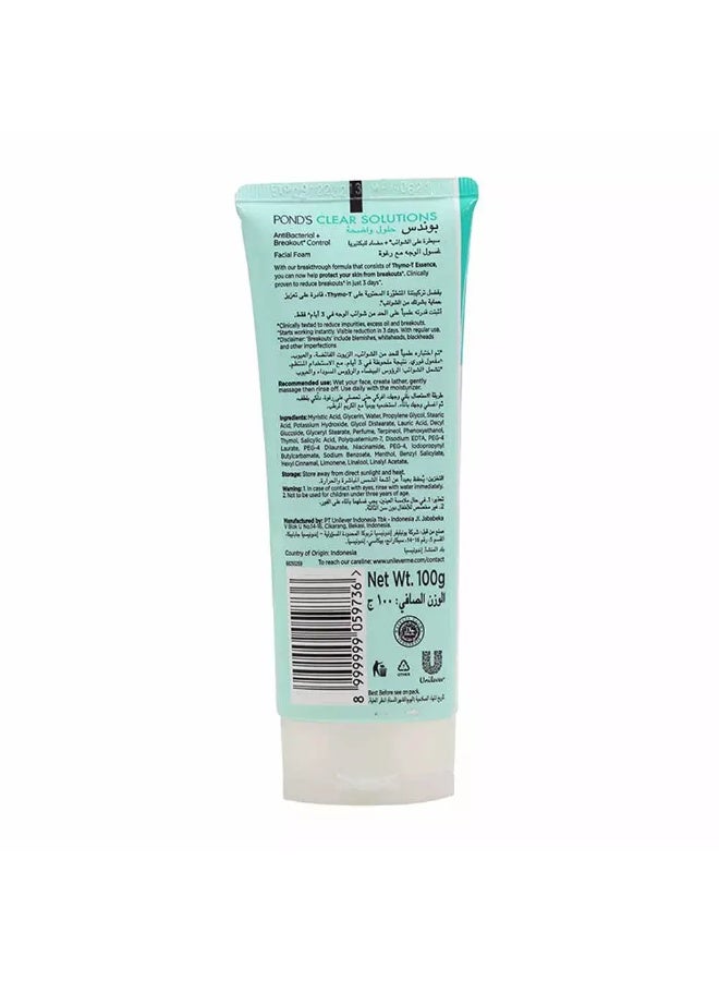 PONDS Ponds Clear Solution antibacterial + Breakouts Control Facial Foam with Active Thymo T Essence - Image 2