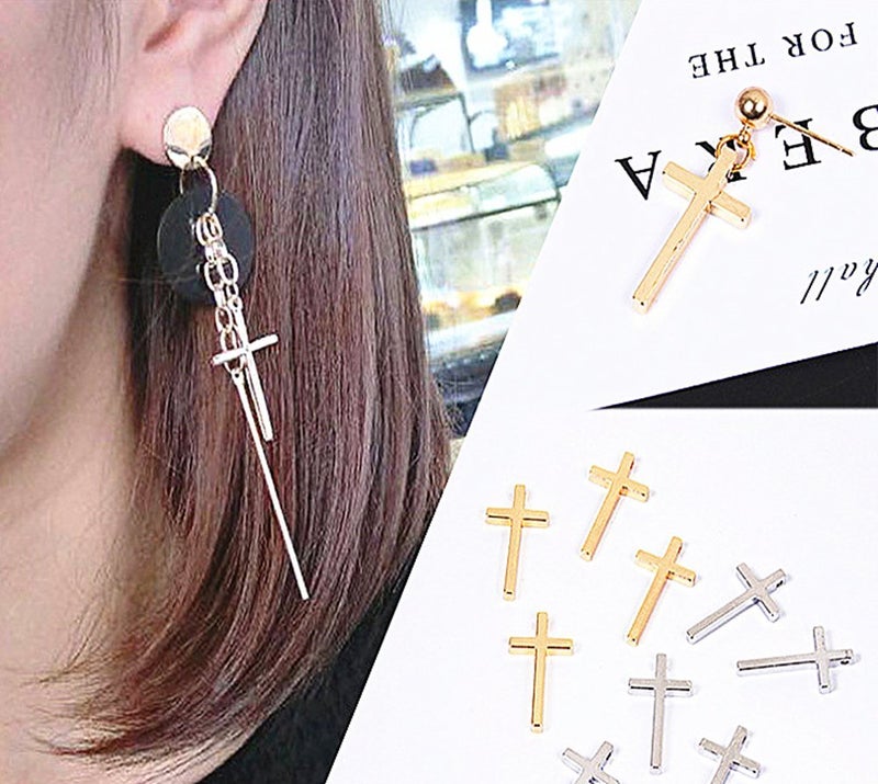 Kinteshun Christian Cross Charm Assorted Alloy Crucifix Pendant Connector for DIY Necklace Bracelet Jewelry Making Accessaries(25pcs,Antique Silver) - Image 5