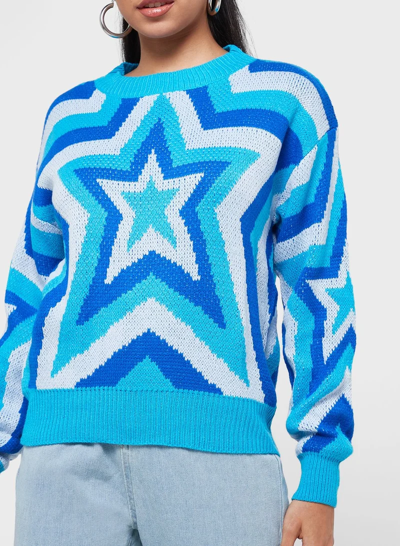 Ginger Star Intarsia Sweater