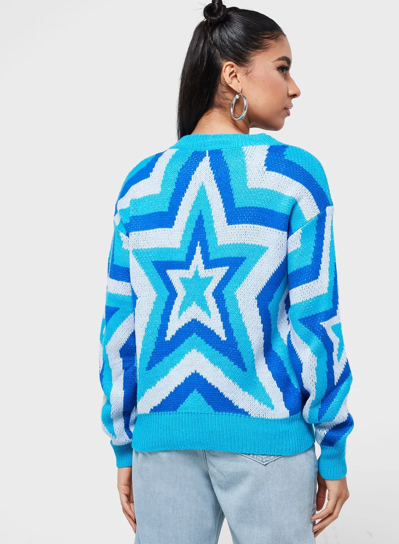 Ginger Star Intarsia Sweater