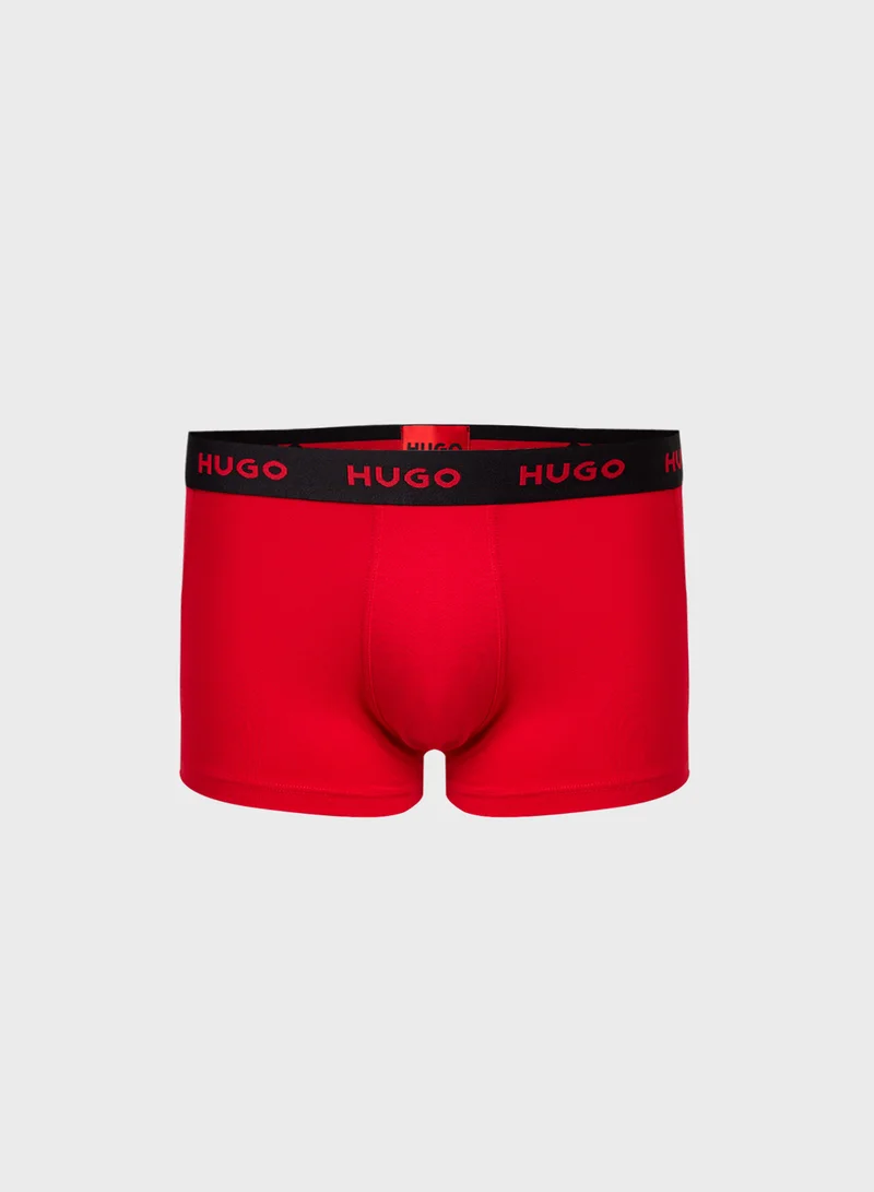 HUGO 3 Pack Logo Band Trunks