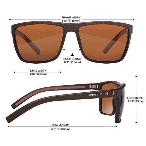 ZENOTTIC Polarized Sunglasses for Men Lightweight TR90 Frame UV400 Protection Square Sun Glasses - Image 2