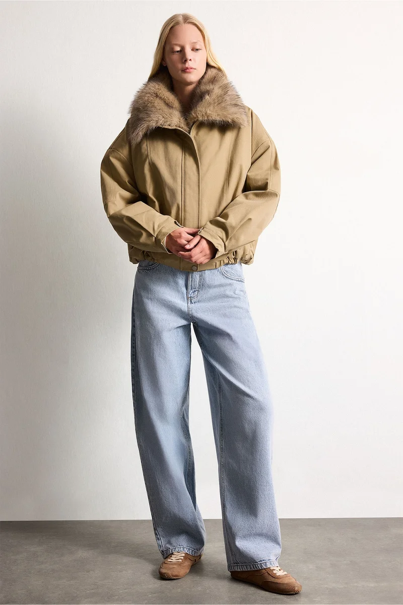 Defacto  Oversize Fit Gabardine Puffer Jacket for Women | Best Price UAE