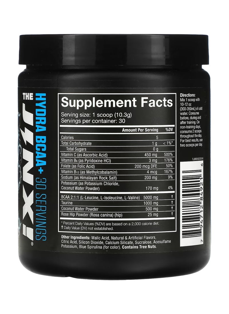 JNX Sports - JNX Hydra BCAA+ Dietary Supplement Advanced Amino Acids to Enhance Training Support Faster Muscle Recovery and Better Results Blue Raspberry Flavor Helps Improve Endurance and Recovery During Workout - Image 1