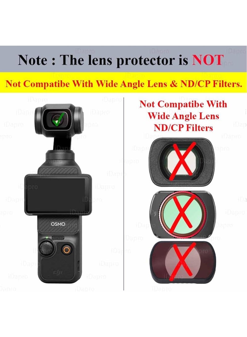 Tempered Glass Screen Protector Film Combo Compatible with DJI OSMO Pocket 3 Camera 2 Screen Protector +2 Lens Film Foil Ultra Clear for OSMO Pocket3 Camera Accessory - Image 3