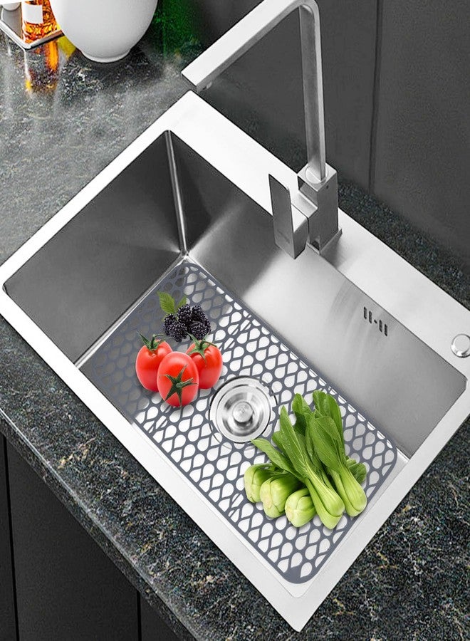 NICE DAY Sink Mat, Sink Protectors for Kitchen Sink By Better Housewares Wok Stand Strong Adsorption And Skid Resistance PVC Free Silicone Sink Mat (Extra Large: 26"x14") - Image 1