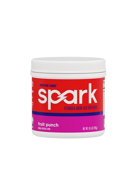Advocare Spark Vitamin & Amino Acid Supplement - Focus & Energy Supplement Mix - Powdered Energy Supplement Mix - Powder Supplement Mix - Amino Acids - Fruit Punch - 10.5 Oz