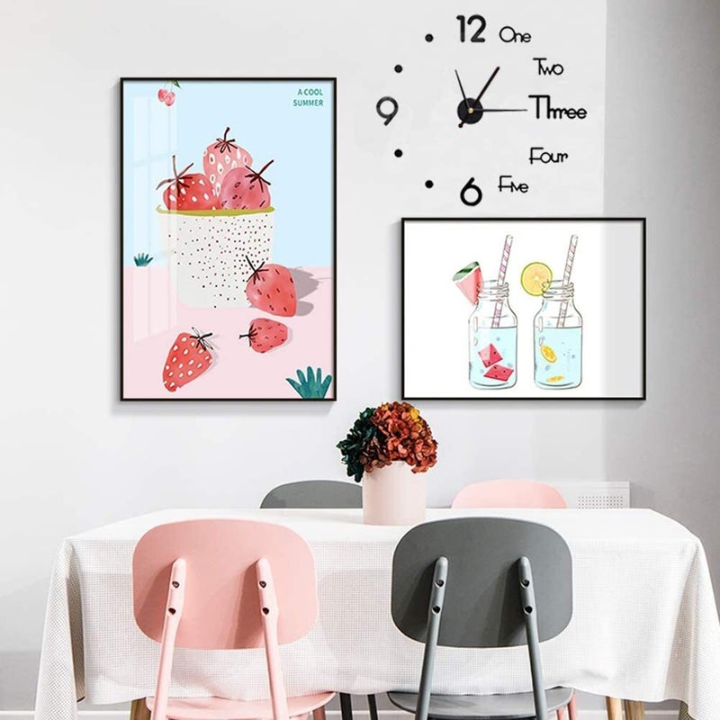 ABOUT SPACE Wall Sticker Clock - DIY 3D Adhesive Sticker, Non-Ticking, Frameless, Plastic EVA Analog Watch with Adjustable Sizes (25 cm - 50 cm) for Livingroom, Bedroom, Office Decor, Home Gift - Image 5