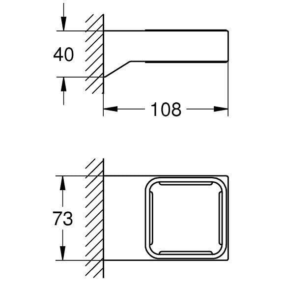 GROHE 40865000 Selection Cube Holder, Starlight Chrome - Image 5