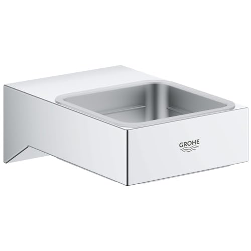 GROHE 40865000 Selection Cube Holder, Starlight Chrome - Image 1