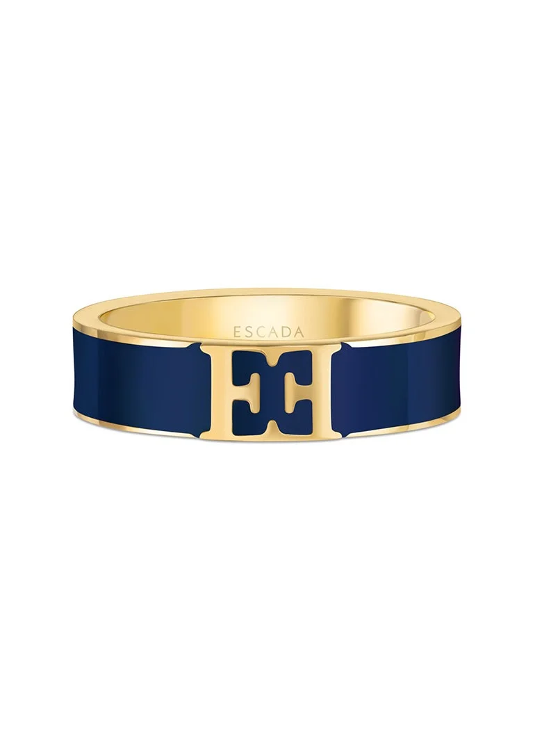 ESCADA Scarlet gold-plated Finger Ring with blue enamel detail