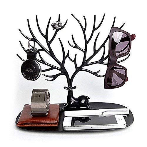 Tilak Venture Jewelry Organizer Deer Holder Stand Abs Plastic Earring Hanging Display Stand Bracelet Necklace Butterfly Jewellery Organizer Rack for Home Shop Key Holder 12536 - Image 4