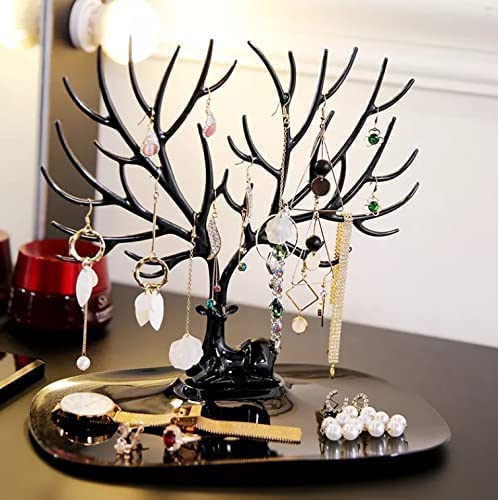 Tilak Venture Jewelry Organizer Deer Holder Stand Abs Plastic Earring Hanging Display Stand Bracelet Necklace Butterfly Jewellery Organizer Rack for Home Shop Key Holder 12536 - Image 2