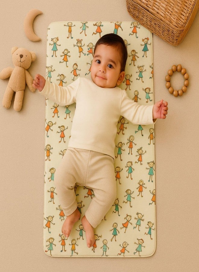 AHC Zikku Printed Dry Sheets for Baby Bed Size Double Bed Extra Large Soft |Comfortable |Extra Absorbency|Fast Dry (200x140 cm, White, Kids Print) - Image 2