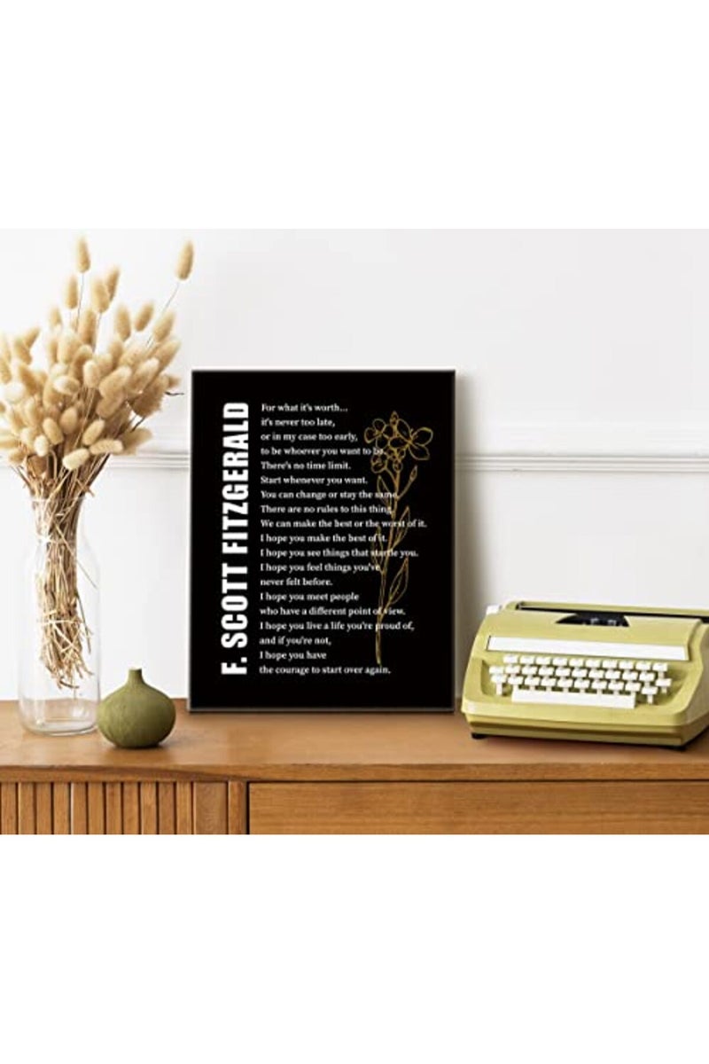 WKYAER F. Scott Fitzgerald Inspirational Canvas Wall Art - Image 4