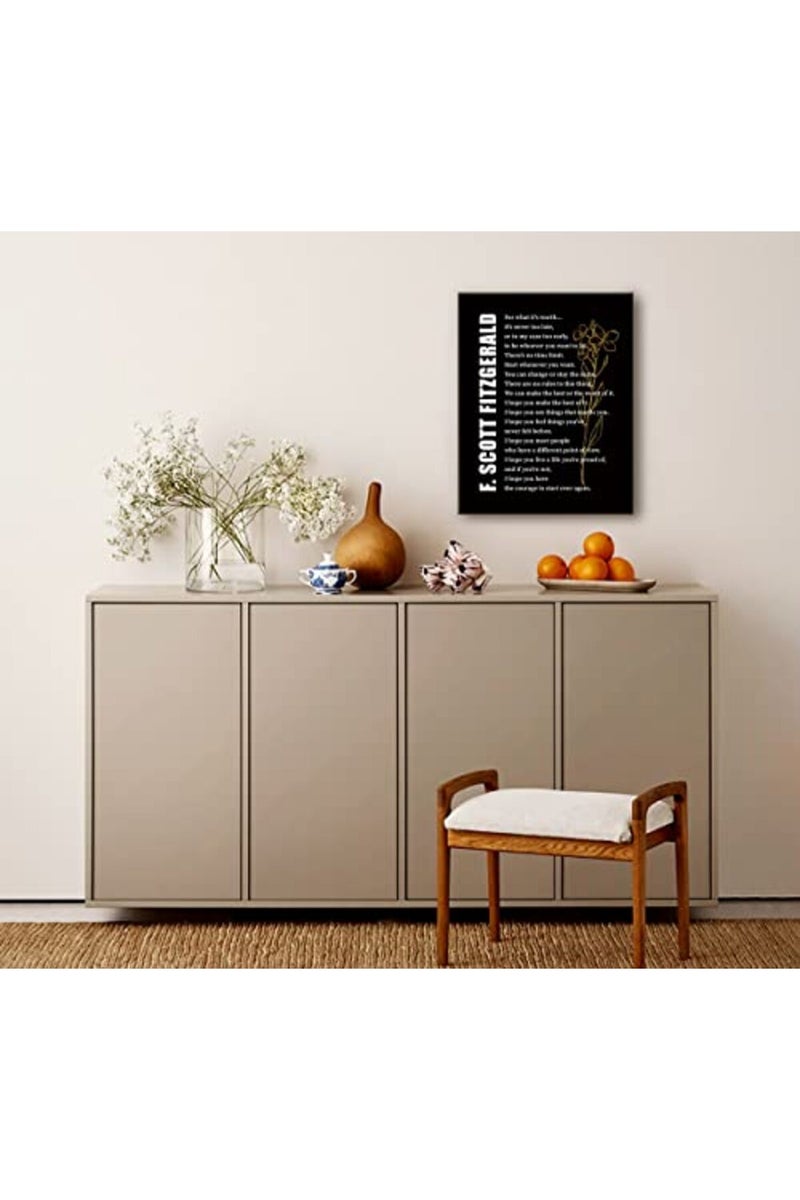 WKYAER F. Scott Fitzgerald Inspirational Canvas Wall Art - Image 2
