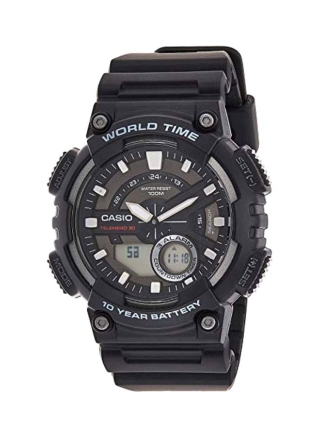CASIO Men Youth Timepiece Analog & Digital Watch AEQ-110W-1AVDF (AD207) - 47 mm - Black - Image 1