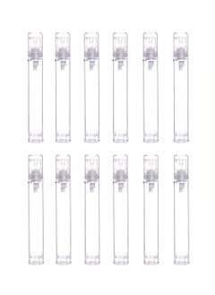 Elandy 12Pcs Portable Empty Refillable Clear Plastic Airless Vacuum Pump Bottle Cosmetic Make-up Cream Lotion Sample Packing Toiletries Liquid Storage Container Vial Jars(15ml/0.5oz) 