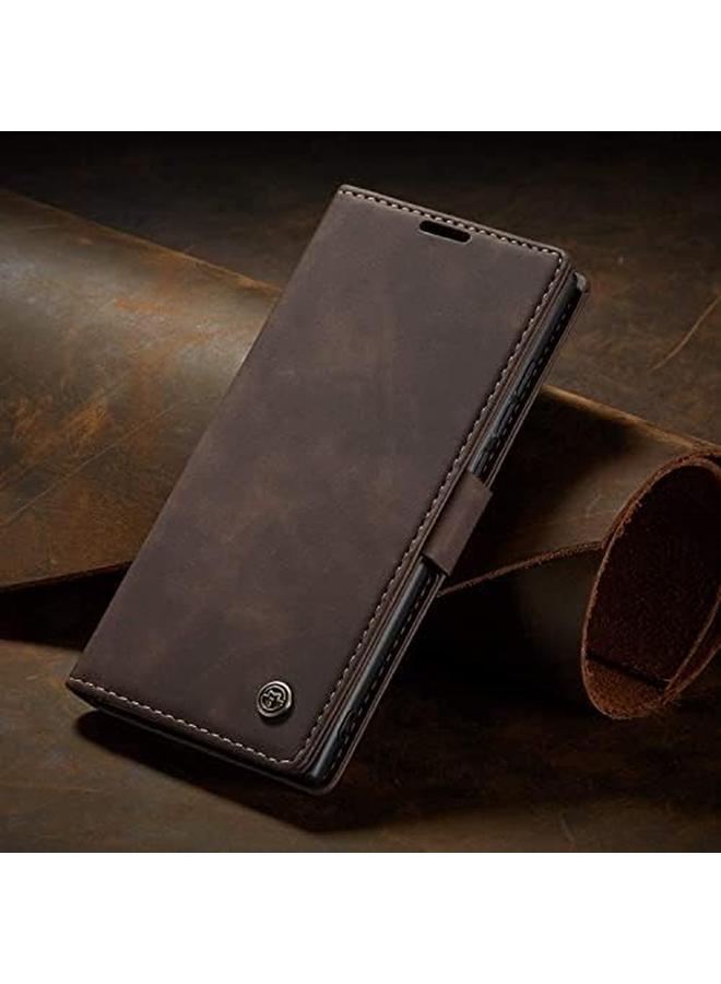 إيروريكس جراب محفظة جلدي لهاتف Samsung Note 10 Lite Galaxy A81 بتصميم كلاسيكي مع فتحة بطاقة وإغلاق مغناطيسي جراب لهاتف Samsung Galaxy Note 10 Lite Galaxy A81 Galaxy M60S Note10 Lite Coffee - Image 4