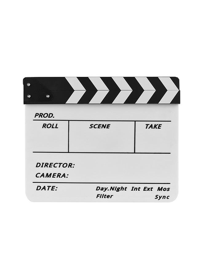 NIBEMINENT Cut Scene Clapper Board Slate With Marker Pen Multicolour  - Image 1