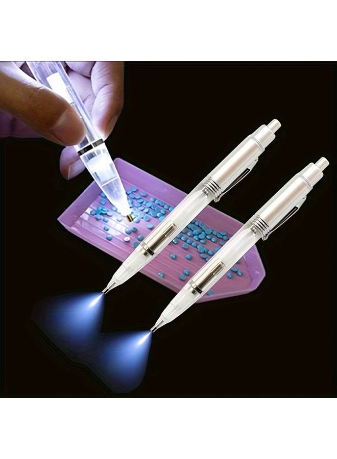 مجموعة قلم رسم الماس LED أداة تطريز مضيئة للحرف اليدوية DIY للتطريز المتقاطع - Image 1