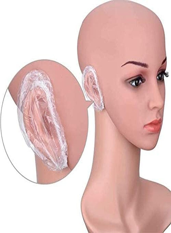 BEYKURY 100 Pcs Transparent Ear Protectors - Waterproof Covers for Shower, Hair Dye, Bathing - Comfortable Ear Caps for Adults and Kids - Image 1