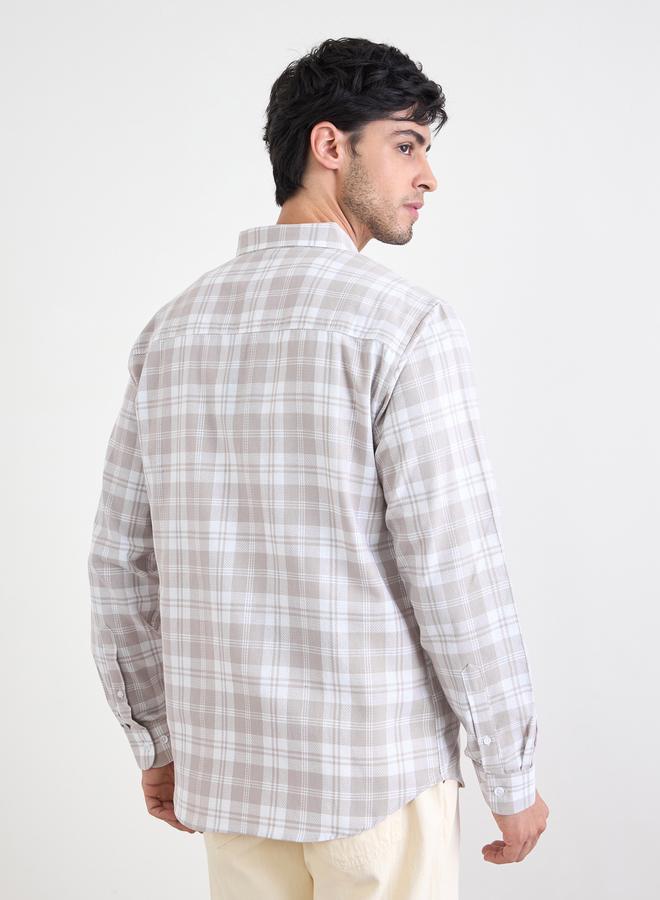 Styli Checked Regular Fit Long Sleeve Shirt - Image 4