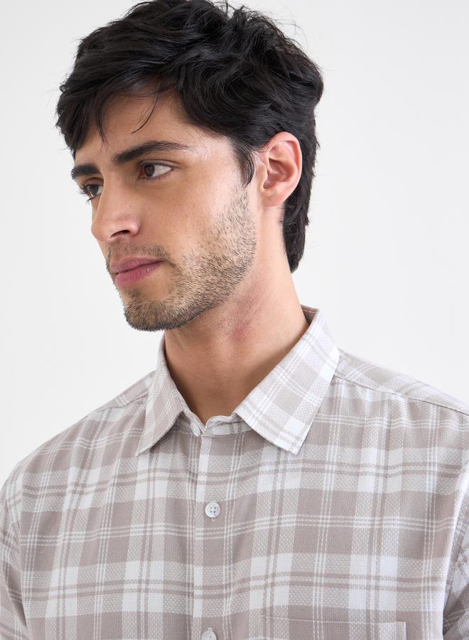 Styli Checked Regular Fit Long Sleeve Shirt - Image 3