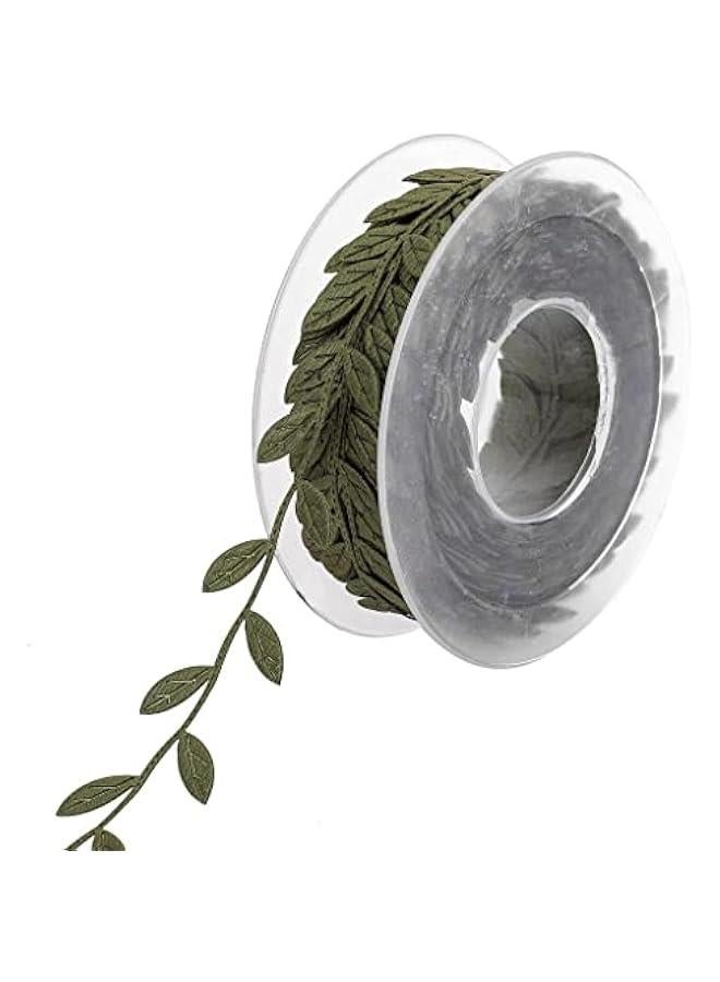 Generic Lace Leaves Vine Garlands Ribbon Wedding Dress Bag DIY, Deep Green - Image 2