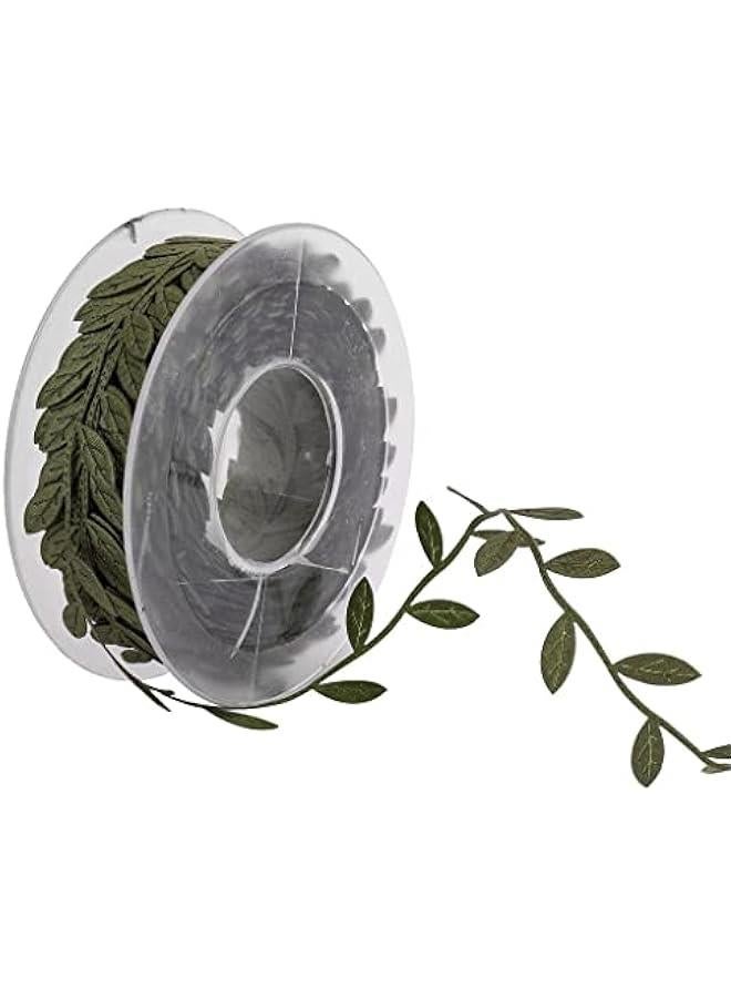 Generic Lace Leaves Vine Garlands Ribbon Wedding Dress Bag DIY, Deep Green - Image 5