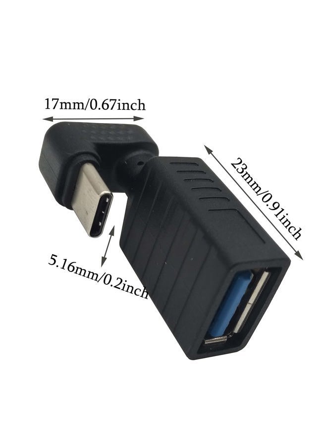 Traovien USB C 180 Degree Adapter (2-Pack), U Shape USB C to USB 3.0 A Male to Female Adapter Convertor Extension for Laptop, Tablet, Mobile Phone - Image 4