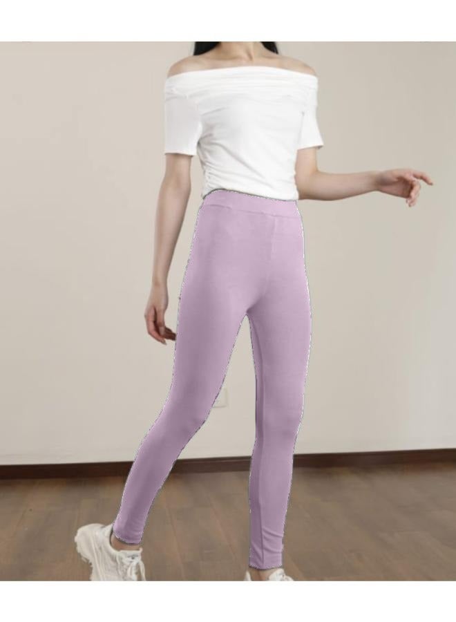 Women's Petite Leggings  Size Light-Weight Breathable Cotton-Spandex KU405  - Image 1