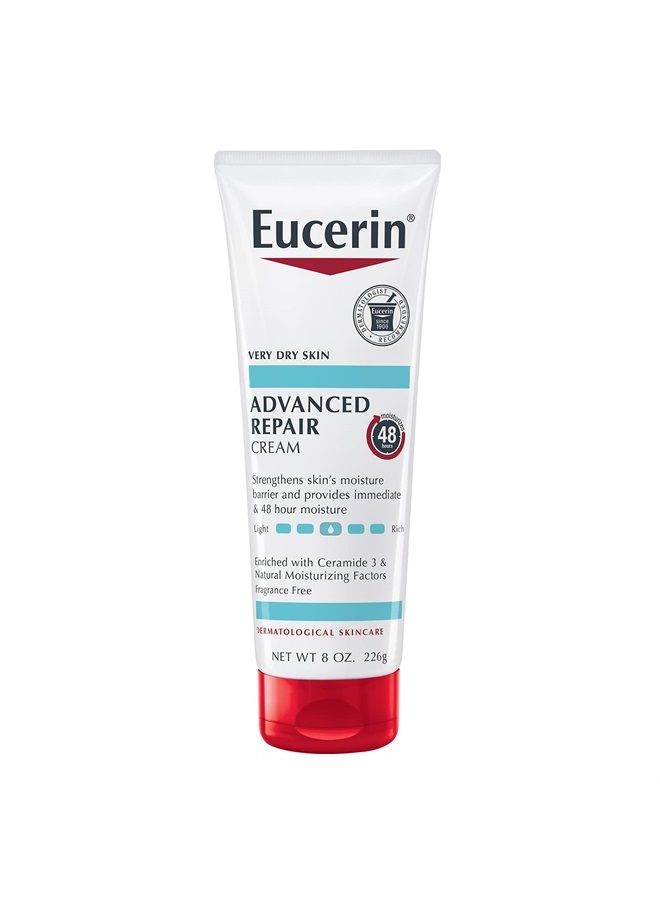 Eucerin Advanced Repair Body Cream, Body Cream for Very Dry Skin, 8 Oz Tube - Image 1