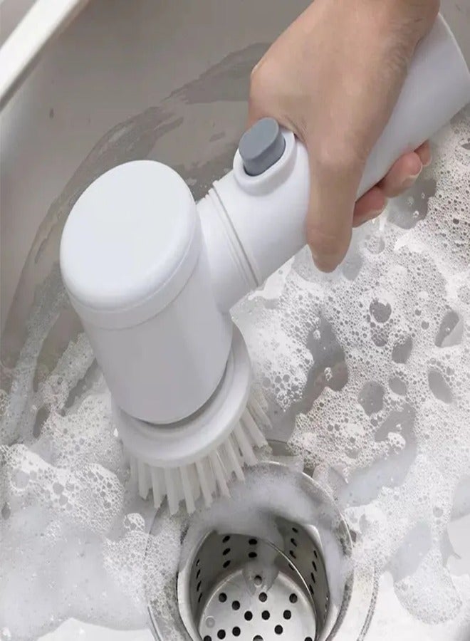 AROAQ Electric Cleaning Brush Multi-functional Spin Scrubber Wireless Handheld Power Scrubber for Dishes Pots Pans Kitchen and Bathroom - Image 1