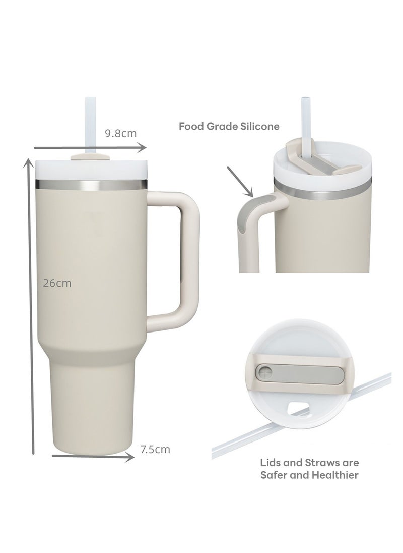 Sharpdo - Sharpdo Quencher H2.0 FlowState 304 Vacuum Mug Tumbler with Lid and Straw, Good for Milk,  Water,  Coffee, Tea,  Smoothie and More, Heat and cold Insulation,  40oz - Image 1