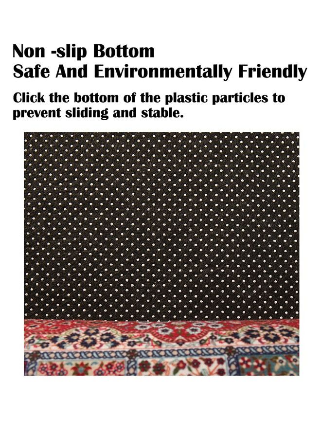 ZCM-HAPPY 2-Piece Fashion Cartoon Bear Floor Mat Crystal Velvet Water And Oil Absorbent Kitchen Mat Door Mat Bathroom Corridor Entrance Non-slip Super Absorbent Quick-drying Non-slip Mat 50x160CM+50x80CM - Image 3
